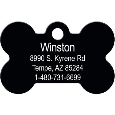 ID Tag Bone Anodized Aluminum - Mustard